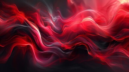 Fototapeta premium Dynamic abstract background with swirling waves of red and black, creating a bold and intense visual effect perfect for dramatic and energetic themes. Abstract Backgrounds Illustration, Minimalism,