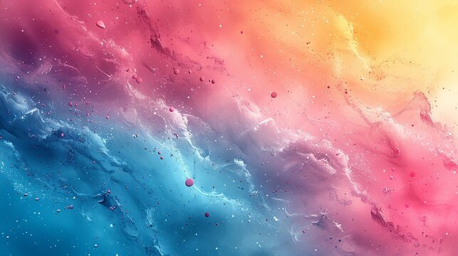 Playful and colorful abstract background with splashes of pink, blue, and yellow, creating a joyful and vibrant visual effect full of energy and creativity. Abstract Backgrounds Illustration,
