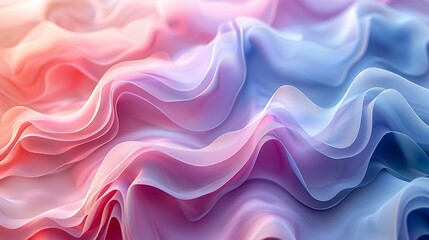 Obraz premium Gentle abstract background with pastel tones of pink, blue, and lavender blending in a gradient, creating a dreamy and calming visual effect ideal for peaceful themes. Abstract Backgrounds