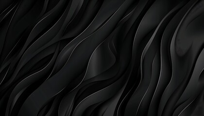 A black wavy background with white lines