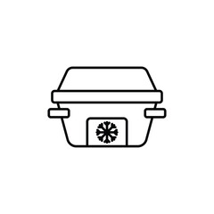 Ice Box icon design with white background stock illustration
