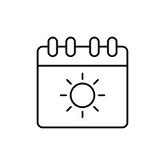 Summer icon design with white background stock illustration