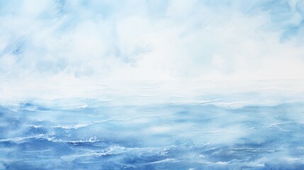 Obraz premium blue watercolor painting with soft washes 