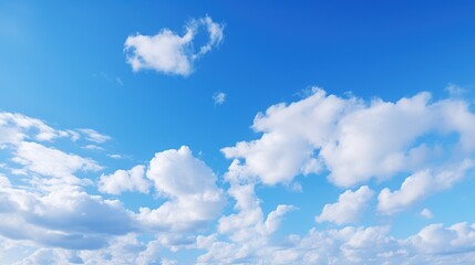 Obraz premium blue sky with wispy white clouds, 