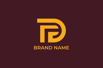 Obraz premium initial letter D minimal elegant logo icon symbol, letter D R finance business logo, letter D C negative space logo for corporate or construction business