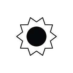 Sun icon design with white background stock illustration