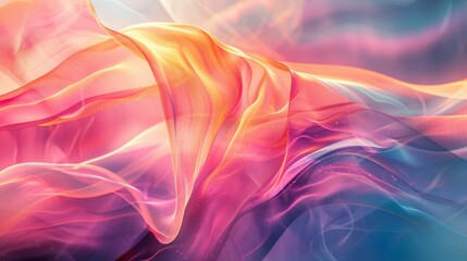 Obraz premium Abstract Colorful Waves with Shimmering Lights