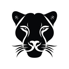 Wild Panther Graphic: Premium Stock Image of a Detailed and Intimidating Panther Face Silhouette