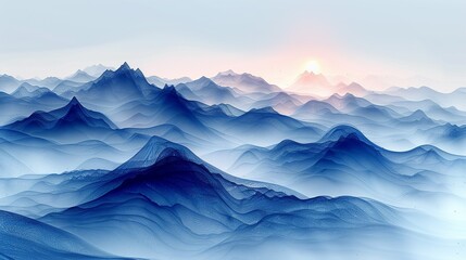 Obraz premium Abstract landscapes blur and blend, creating a sense of movement and dynamism in your designs. Abstract Backgrounds Illustration, Minimalism,
