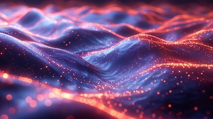 Obraz premium Holographic effects create an otherworldly atmosphere, perfect for futuristic or sci-fi-themed designs. Abstract Backgrounds Illustration, Minimalism,