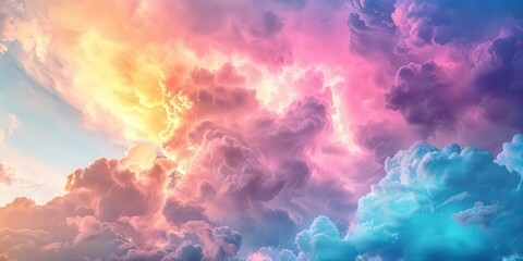 A Dreamy Sky with Vivid Colors and Clouds