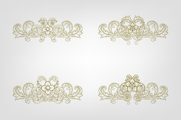 Classic Vitage Wedding Vector Ornaments Frames Separator Elements Classic Vintage Wedding Invitation Hand Drawn good for decorate any print or template design. ornate the calligraphy, poster