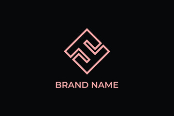 letter FF F iconic geometric logo, letter FH HF link logo, letter F arrow logo, letter F chain logo, letter H arrow direction logo, logomark