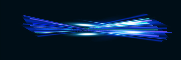High speed. Radial motion blur background. Vector illustration.