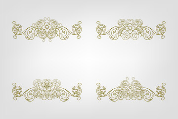 Classic Vitage Wedding Vector Ornaments Frames Separator Elements Classic Vintage Wedding Invitation Hand Drawn good for decorate any print or template design. ornate the calligraphy, poster