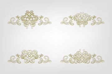 Classic Vitage Wedding Vector Ornaments Frames Separator Elements Classic Vintage Wedding Invitation Hand Drawn good for decorate any print or template design. ornate the calligraphy, poster