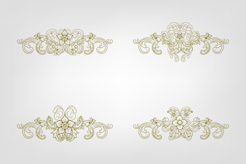 Classic Vitage Wedding Vector Ornaments Frames Separator Elements Classic Vintage Wedding Invitation Hand Drawn good for decorate any print or template design. ornate the calligraphy, poster