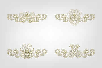 Classic Vitage Wedding Vector Ornaments Frames Separator Elements Classic Vintage Wedding Invitation Hand Drawn good for decorate any print or template design. ornate the calligraphy, poster