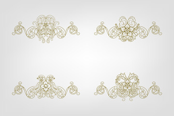 Classic Vitage Wedding Vector Ornaments Frames Separator Elements Classic Vintage Wedding Invitation Hand Drawn good for decorate any print or template design. ornate the calligraphy, poster