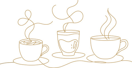 cup of coffee with line
