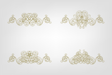 Classic Vitage Wedding Vector Ornaments Frames Separator Elements Classic Vintage Wedding Invitation Hand Drawn good for decorate any print or template design. ornate the calligraphy, poster