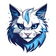 Cat head mascot