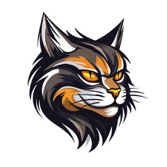 Cat head mascot