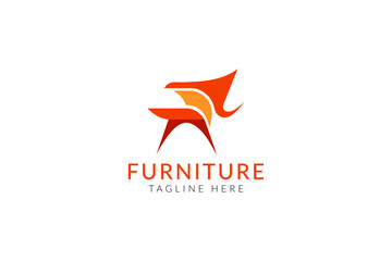 Furniture abstract modern logo design