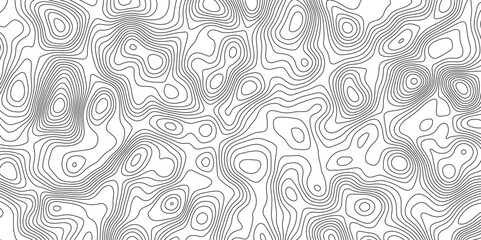 Topographic contour map. Vector cartography illustration. Modern design with White topographic wavy pattern design.  Contours trails, image grid geographic relief topographic Cartography Background