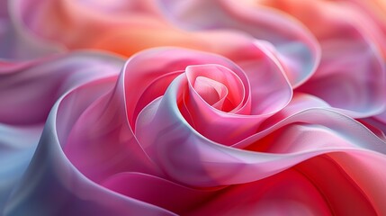 Abstract swirls of pink and red blend together seamlessly, creating a mesmerizing and harmonious composition. Abstract Backgrounds Illustration, Minimalism,