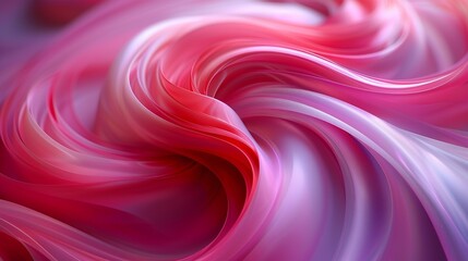 Obraz premium Abstract swirls of pink and red blend together seamlessly, creating a mesmerizing and harmonious composition. Abstract Backgrounds Illustration, Minimalism,