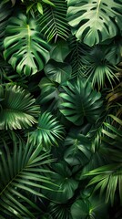 Lush Green Tropical Exotic Background Perfect for Vibrant Summertime Wallpaper Design