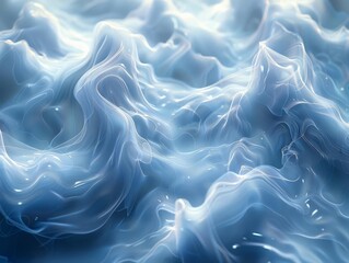 Obraz premium Liquid nitrogen flow background, cool and misty, scifi style, blue and white tones, ethereal atmosphere