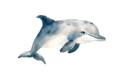 Graceful Dolphin Leaping Out of Crystalline Ocean Waves