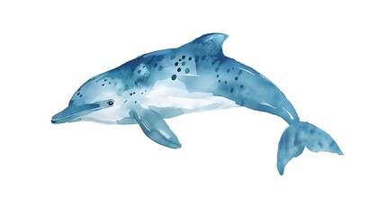 Fototapeta premium Graceful Dolphin Swimming in the Serene Ocean