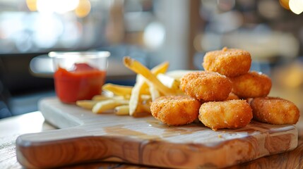 Chicken nuggets with sauce