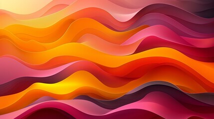 Obraz premium Playful and colorful abstract background with overlapping shapes in bright colors like orange, pink, and yellow, creating a dynamic and cheerful visual effect full of energy. Abstract Backgrounds