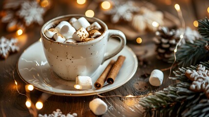 A cup of coffee with cinnamon