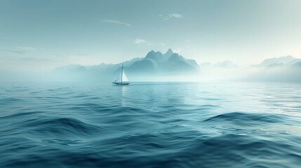 Soothing abstract background with soft blue and green gradients, creating a calming and peaceful visual effect reminiscent of a serene landscape or ocean. Abstract Backgrounds Illustration,