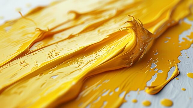 Sunshine yellow streaks splashed across a canvas, evoking feelings of joy and optimism, ideal for website headers or blog banners. Abstract Backgrounds Illustration, Minimalism,