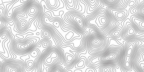 Topographic contour map. Vector cartography illustration. Modern design with White topographic wavy pattern design.  Contours trails, image grid geographic relief topographic Cartography Background