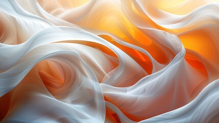 Abstract swirls of sunshine yellow and peach fuzz intersecting with geometric precision, adding a modern touch to advertising materials or digital artwork. Abstract Backgrounds Illustration,