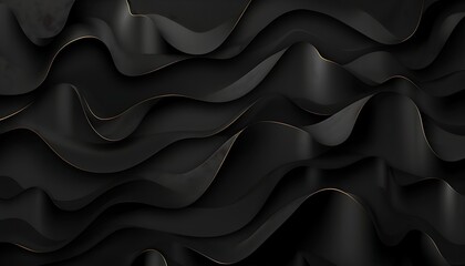 Obraz premium Black wavy background