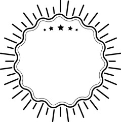 Retro Badge Icon Illustration