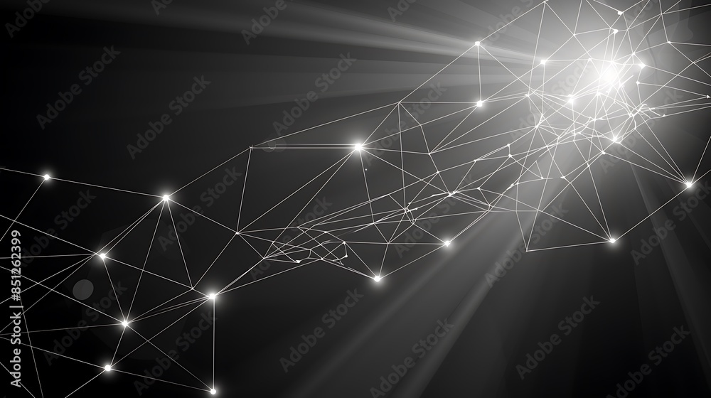 Aufkleber abstract geometric background. plexus mesh backdrop molecular