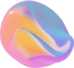 Colorful rainbow gradient elements 3d