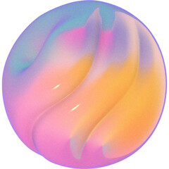 Colorful rainbow gradient elements 3d