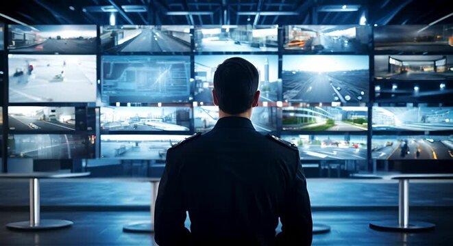  security guard watching a video 