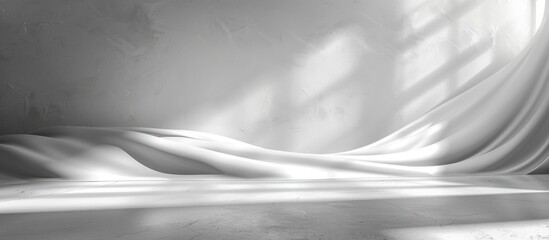 White Drapery and Concrete Floor