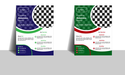 Creative and modern business flyer desing and template layout.